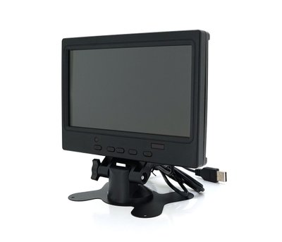 Автомобильный монитор 7"(16:9) панель IPS AV/VGA/HDMI разъем + touchscreen 1024*600ips 12-24V U_17651 фото