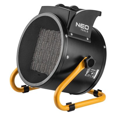 Теплова гармата електрична Neo Tools, 3 кВт, 60м2, 280 м3/год, нагр.елемент - керам. (PTC) 90-063 фото