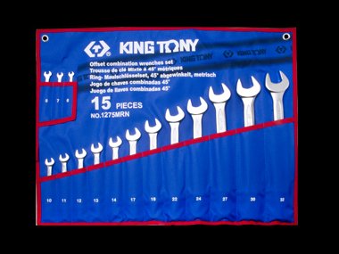 Набір ключів комбі 15ед. (6-32 мм) чохол із теторону KING TONY 1215MRN02 1215MRN02 фото