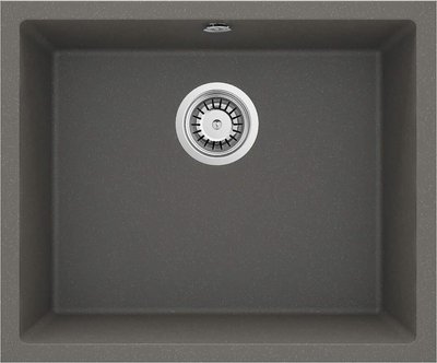 Мийка кухонна Deante Corda, граніт, квадрат, без крила, 550х460х204мм, чаша - 1, вбудована, антрацит ZQA_T10C фото