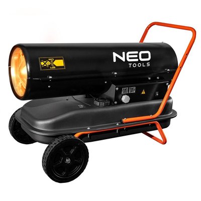 Теплова гармата дизель/гас Neo Tools, 30 кВт, 750м3/год, прямого нагріву, бак 34л, витрата палива 2.8л/год, 90-081 фото